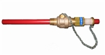 1" Standard Brass Body Retractable Corp Stop with PVDF (Kynar) Wetted Diffuser